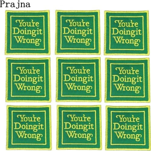 Prajna Outdoor Style Patch Embroidered Patches For Clothing Iron On Patches On Clothes Stripes Cartoon Badges Applique Wholesale
