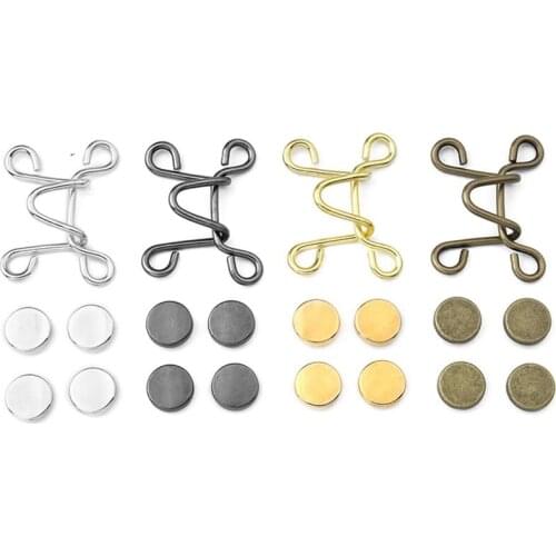 Nail-free Waist Buckle Adjustable Snap Button Adjust Waist Removable Retractable Nailfree Pant Clothing Metal Button Sewing 27mm