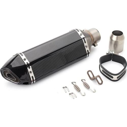 Stainless Steel Removable Exhaust Muffler Pipe Slip On Silencer Tail Tube Motorbike Motorcycle Motocross Universal Accessories
