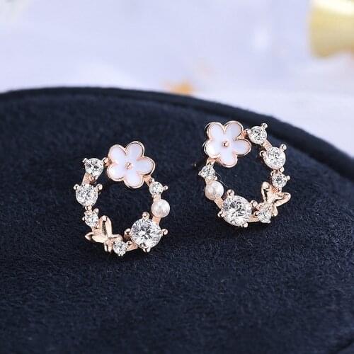 925 Sterling Silver Anchor Design Blue Round Cut SONA Stone Earrings Fashion Jewelry Quality Is Very Good