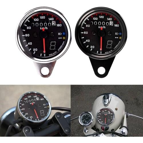 12V Motorcycle Speedometer Tachometer Gauge w/ LED Backlight Universal For Moto