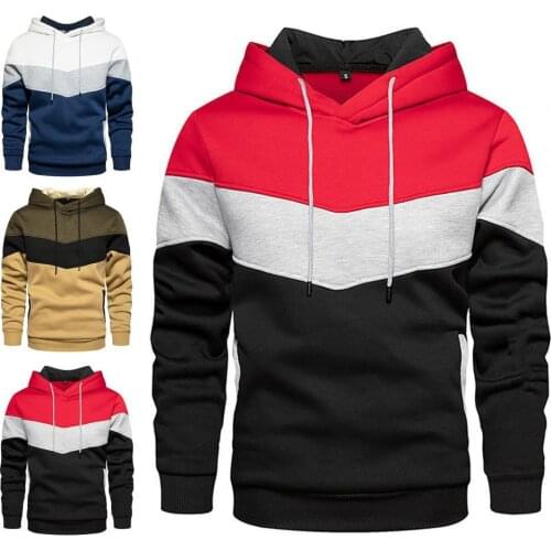 Hoodie Loose Pullovers Sportwear Patchwork Pockets Pullover Hoodie Autumn Winter Long Sleeve Hooded Plush Men Sweatshirt Outwear