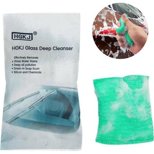 Car Glass Deep Cleanser Liquid Sponge Washing Window Windshield Paint Scratch Oil Film Remover Cleaning Sponge