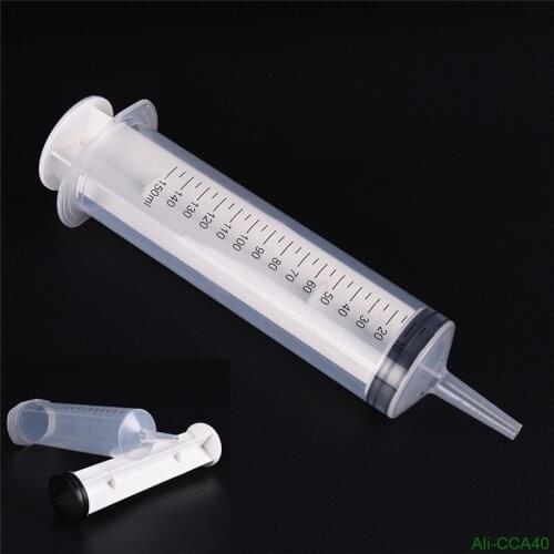 150ML Big Transparent Reusable Large Plastic Hydroponics Nutrient Measuring Syringe Pet Feeder