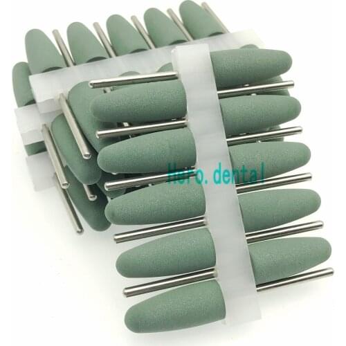 2.35mm Dental Silicone Rubber Resin Base Hidden Denture Polishing Burs green