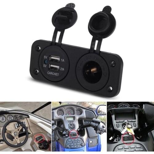 2019 12V Dual USB Car Cigarette Lighter Socket Splitter 12V Charger Power Adapter Outlet Accessories New Arrive