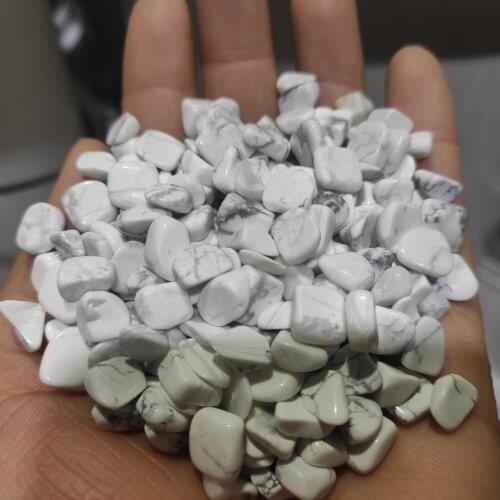 50g Natural Crystal White Turquoise Gravel Rock Quartz Raw Gemstone Mineral Specimen Fish Tank Graden Decoration Energy Stone