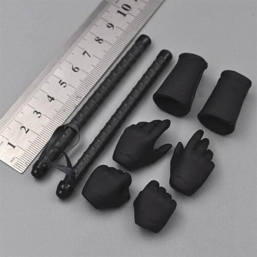Big Sale 1/6th Medicom Trend Super Kill Haibian King Black Wristband Sword Glove Hand Model 8PCS/SET RAH Soldier For Doll Figure
