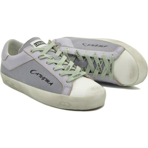 CANGMA Designer Deluxe Canvas Shoes Gray And Purple Breathable Footwear Men Casual Shoes Sneakers Autumn Male