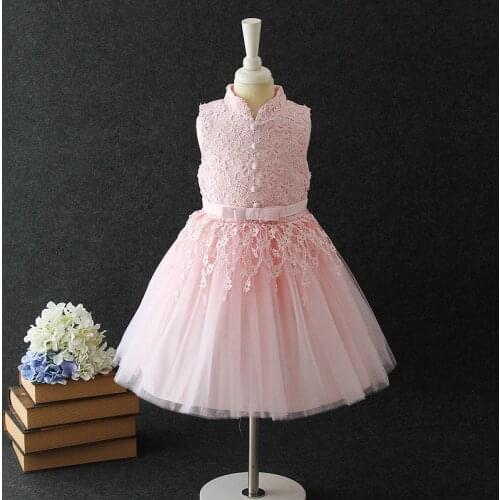 Elegant Pink Lace Girl Dress Birthday Angel Flower Girl Vestido 2021 Girls Clothes of 4 6 8 10 12 14 Year Old RKF184088