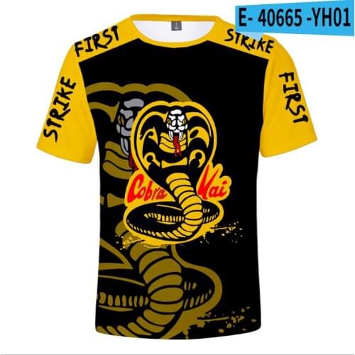 New Fashion T Shirt Cobra Kai 3D Print Streetwear TV Series Men Women Harajuku Oversized T Shirt Cosplay Kids Tees Boy Girl Tops