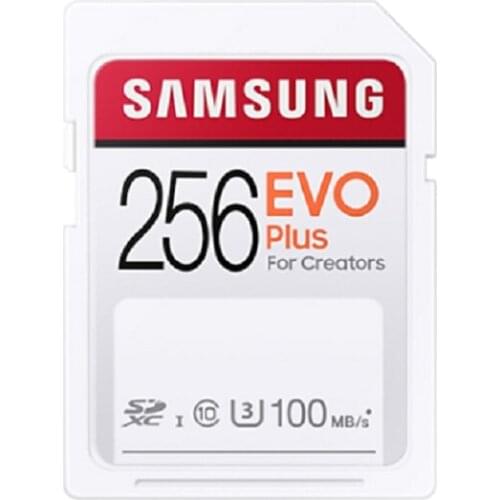 SAMSUNG EVO Plus SD Memory Card 128GB 32GB 64GB 256GB C10 AUHS-I Tarjeta For 4K and FHD Video Camera