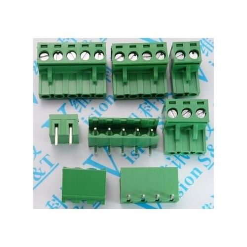 Terminals 5P 5.08mm Male and Female 300V 10A CE 100pcs Free Shipping