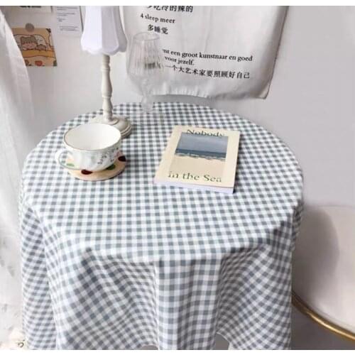 1PCs DIY Floral Plaid Table Cloth French Style Cotton Tablecloth Round Tablecloths Dining Table Cover Picnic Mat Home Decoration