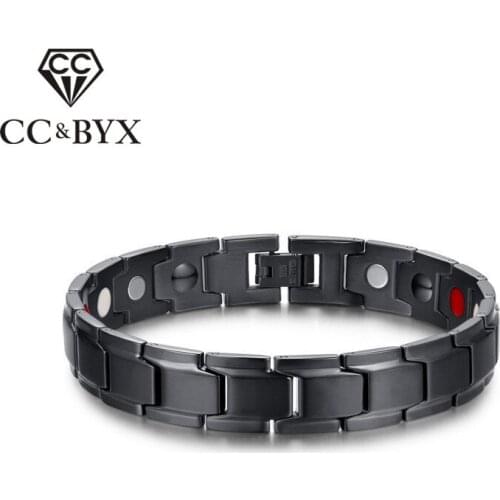 CC Stainless Steel Magnet Bracelet Vintage Bangles For Men Trendy Jewelry Titanium Charms Juwelen Bijouterie SBRM-009