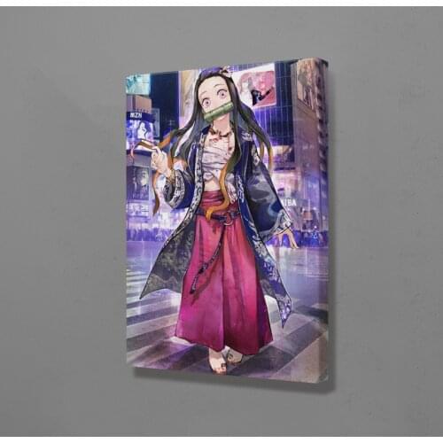 Nezuko Kimetsu no Yaiba Fashion street trend Painting wall Art Canvas for Living room home bedroom study dorm decoration prints