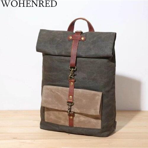 2019 Fashion Men Women Canvas Backpacks School Bags for Teenagers Boys Girls Large Capacity Laptop Backpack Retro Men Backpack