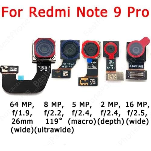Original For Xiaomi Redmi Note 9 Pro Note9 9Pro Rear Back Camera Main Facing Big Camera Module Flex Replacement Spare Parts