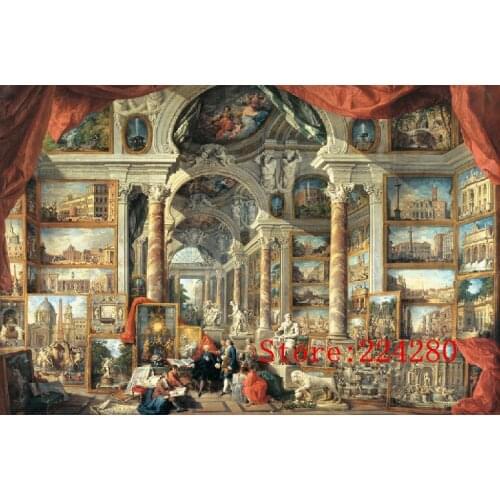 Classical Museum Art Oil Painting Needlework 14CT Canvas Unprinted Handmade Embroidery Cross Stitch Kits Set DIY Home Decor