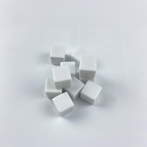 12/14/16/18/20mm 10pcs White Blank Dice Set Acrylic Vertical Angle D6 Blank RPG Dice Write DIY Carving Children Teaching Dice