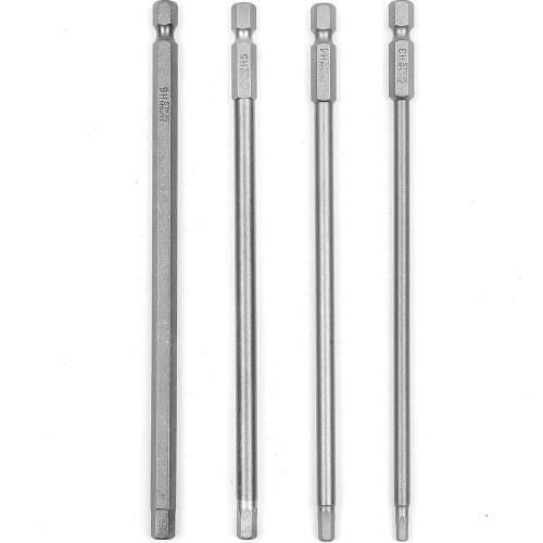 4pcs 150mm S2 Steel Inner Hexagon Head Screw Driver Screwdrivers Kit Hand Tools Magnetic Drill Screwdriver Set Bits