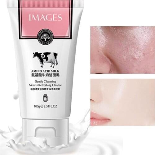 Face Cleanser Moisturizing Deep Clean Nourish Gentle Oil-Control Hydrating Remove Acne Dirt Amino Acid Milk Skin Care 100g