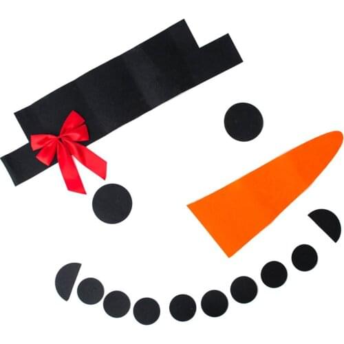 Wholesale DIY Christmas Snowman Decoration Garage Door Old Man Elk Bow Hat For Outdoors Christmas Decoration New Year Decoration