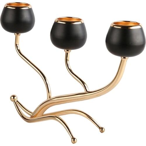 3 Arms Candle Holder Stand Candelabra Wedding Tealight Holders Living Room