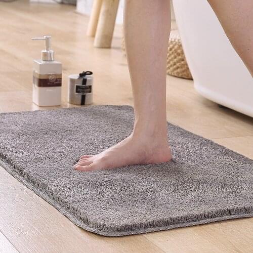 Luxury Shaggy Bath Mat Non Slip Rugs Shower Mat Bathroom Carpet Bathroom Rugs Decoration Foot Rest Under Desk Protective Floor