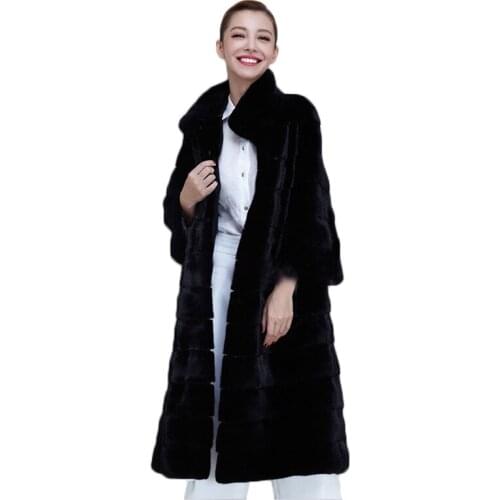 S-4XL Winter Coat Women 2021 High Quality Faux Fur Coat Women Long Fox Fur Coat Female Large Size Faux Fur Jacket Women Fur Coat