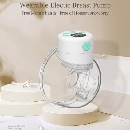 Smart Electric Wearable Breast Pump LED Display Portable Baby Nipple Silence Suction Cup Feeding Milk Half Ball Bottles