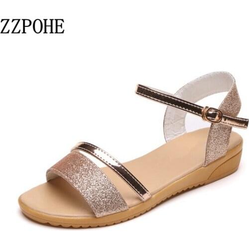ZZPOHE Women Sandals 2018 New Summer Woman Flats Comfortable Beach Sandals Flip Flops Casual Summer Shoes Ladies Driving Shoes