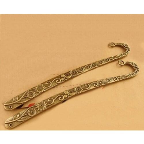 20*124MM Vintage style metal zinc alloy flowers carved bookmarks settings antique bronze Color Jewelry Findings hm300