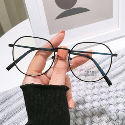 2021 Trends Office Anti Blue Light Oversized Glasses Computer Women Blue Blocking Gaming Big Size Men Eyeglasses Frame
