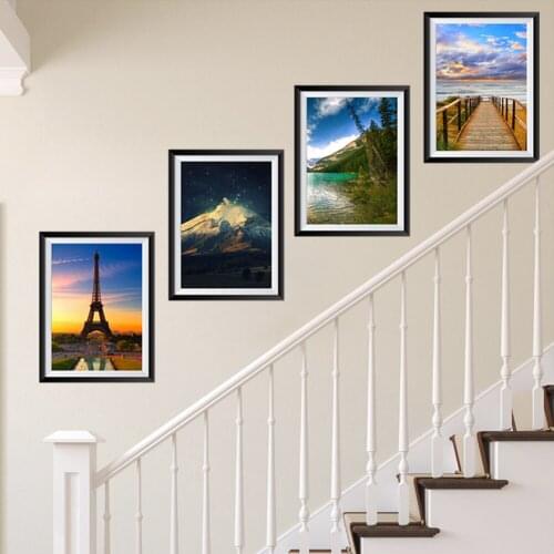 Paris Tower Forest Landscape in Four Seasons View 3D Wall Sticker Green Golden Tree Removable Wallpaper Home Decal Home Decor