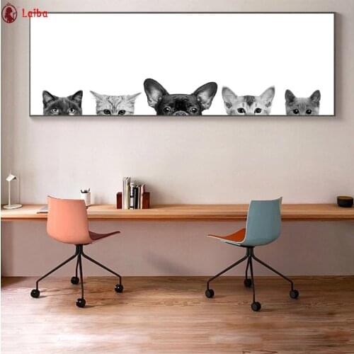 Diamond Painting Hot selling home art cats and dogs animals Rhinestone 5D DIY Diamond Embroidery,Cross Stitch,diamond Mosaic