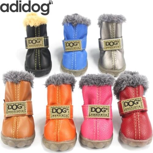 Pet Dog Shoes Winter Super Warm 4pcs/set Dogs Boots Cotton Anti Slip XS XXL Shoes for Small Pet Product Chihuahua Waterproof