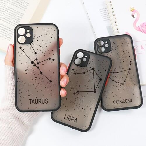 For iPhone 11 12 Cases Twelve Constellations Cover For iPhone X XR XS 12 Pro Max Case 6s 7 8 Plus SE 2020 Shockproof Hard Cover