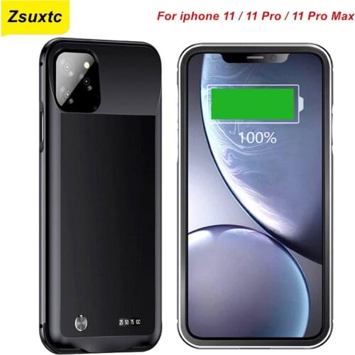 Metal Frame Battery Case For iphone 11 11 Pro 11 Pro Max Battery Charger Case 5000Mah Smart Phone Cover Power Bank Audio Output