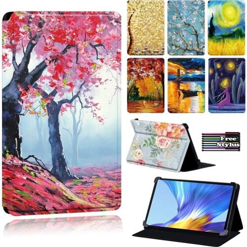 Tablet Case for HuaweiHonor V6/ Enjoy Tablet 2 10.1/MatePad(10.4/10.8/Pro 10.8/T8) - Anti-Dust Paint Pattern Leather Cover Case