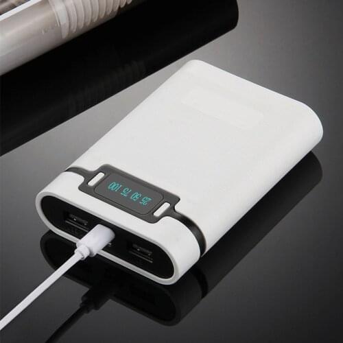 10400 MAh Dual USB PowerBank DIY Case Box 4x 18650 Battery LED Digital Display Light Charger Mobile Phone Charger Shell Kit