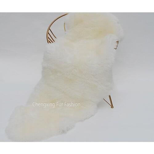 CX-D-112B 70x180cm Australian Sheepskin Hairy Carpet for Living Room Bedroom Rugs Skin Fur Plain Fluffy Area Rugs Fur Mat