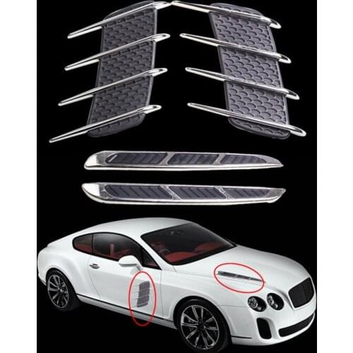 Car Hood Simulation Air Outlet Decoration Sticker Auto Body Hood Vent Side Vent Fake Air Outlet Shark Gill Decoration Sticker