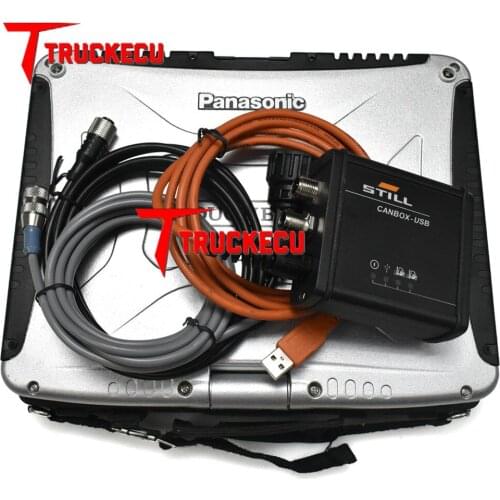 For Still Forklift Canbox USB 50983605400 Still Steds 8.19 R2 STILL CANBOX Forklift diagnostic kit+Thoughbook CF19 laptop