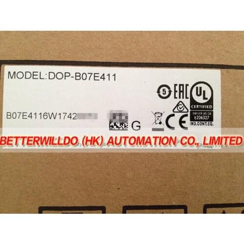 DOP-B07E411 NEW IN BOX HMI Human Machine Interface 800*480 1 USB Host Ethernet + Software+Free Cable 1 Year Warranty