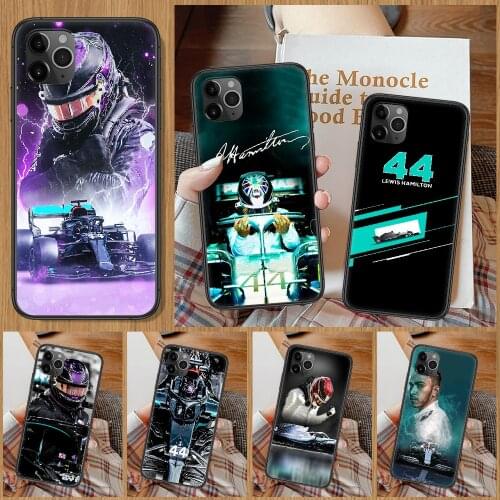 F1 Lewis Hamilton 44 Phone Case For iphone 5 5S SE 2 6 6S 7 8 11 12 Mini Plus X XS XR Pro Max black 3D bumper luxury back pretty