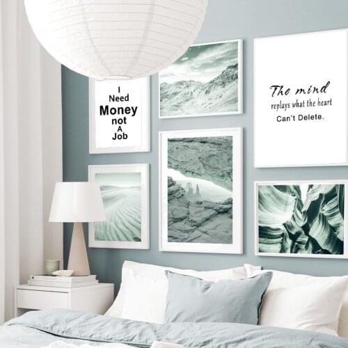 Mountain Desert Landscape Pictures Nature Scenery Scandinavian Poster Nordic Decoration Print Landscape Wall Art Canvas Painting