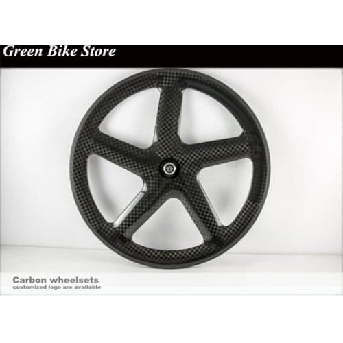 Carbon 5 spoke wheel bike 700c fixie gear wheelset clincher 5spoke bicycle wheel