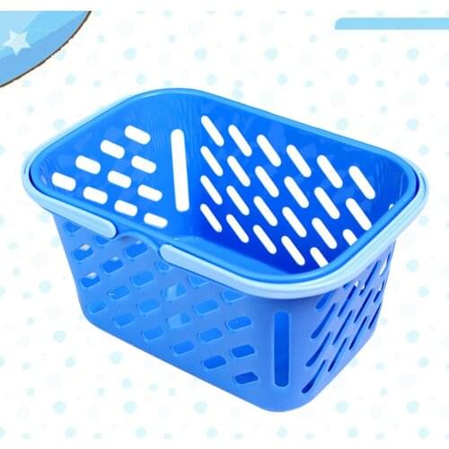 Shopping Basket Portable Kids Grocery Basket with Handle for Children Kids Kitchen Pretend Play Toy(Random Color)