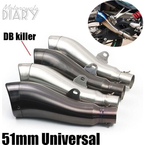 38-51mm Universal Motorcycle Exhaust Muffler GP HP AK Escape Moto Street DB killer Bike For Racing Motorbike Z800 Z750 CBR R1 R3